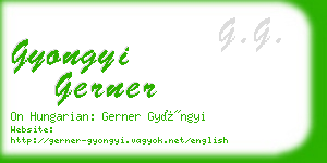 gyongyi gerner business card